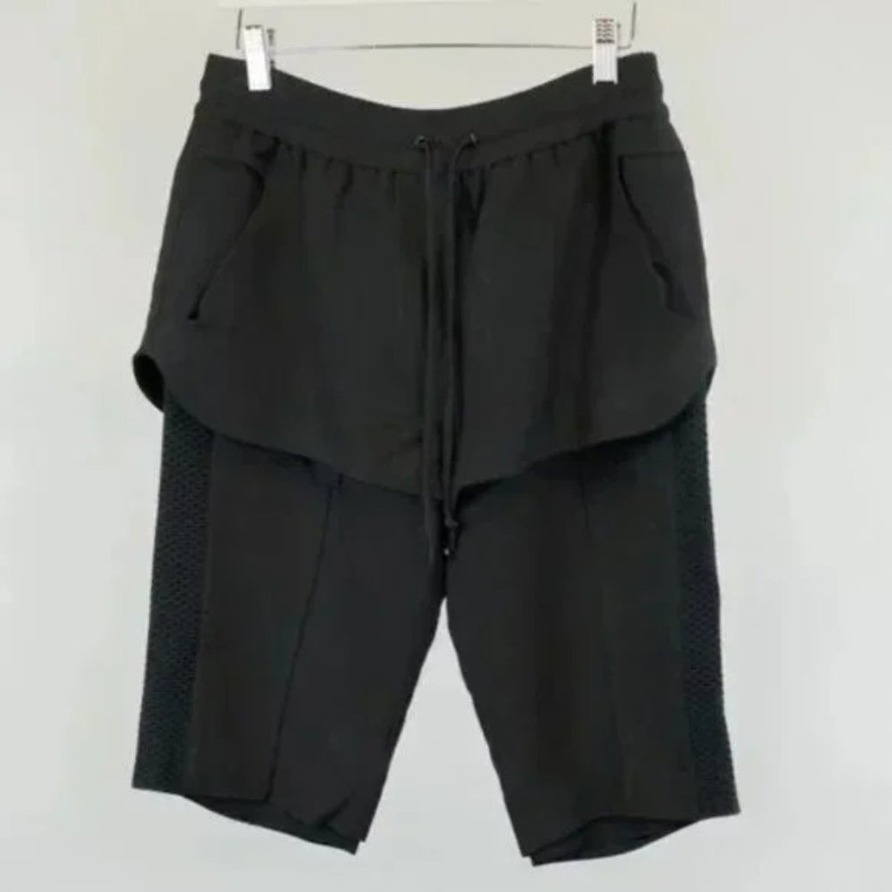 Alexander Wang Black Layered Bermuda Shorts